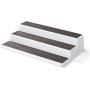 Copco 2555-0188 Non-Skid 3-Tier Spice Pantry Kitchen Cabinet Organizer, 15-Inch, White/Gray