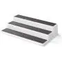 Copco 2555-0188 Non-Skid 3-Tier Spice Pantry Kitchen Cabinet Organizer, 15-Inch, White/Gray