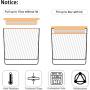 Creahaus 9pack, Square Candle Jars with Bamboo Lids, Thickened Glass Candle Containers with Warning Labels, Empty Candle Vessels for Candle Making DIY Craft