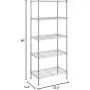 Amazon Basics 5-Shelf Adjustable Steel Storage Shelving Unit, 200 lb Capacity per Shelf, 23.2 x 13.4 x 60 inches, Chrome