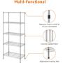 Amazon Basics 5-Shelf Adjustable Steel Storage Shelving Unit, 200 lb Capacity per Shelf, 23.2 x 13.4 x 60 inches, Chrome