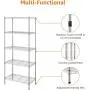 Amazon Basics 5-Shelf Adjustable Steel Storage Shelving Unit, 200 lb Capacity per Shelf, 23.2 x 13.4 x 60 inches, Chrome