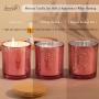 12 Pack Glass Candle Jars with Bamboo Lids  - Candle Making Jars - Candle Containers for Making Candles - Mercury Glass Candle Jars Include 15 Pcs Candle Labels