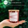 12 Pack Glass Candle Jars with Bamboo Lids  - Candle Making Jars - Candle Containers for Making Candles - Mercury Glass Candle Jars Include 15 Pcs Candle Labels