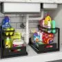 REALINN Unterspüle Organizer, Ausziehbarer Schrank-Organizer, Ablage-Regale für Unterspüle, Stauraum für Küche und Bad, Schwarz, 2er Set