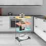 4-Tier Multicolor Plastic Storage Rack Easy Assembly Space Saving for Kitchen,Laundry Room,Bathroom