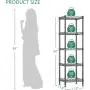 GIOTORENT 5 Tier Standing Shelving Metal Units, Adjustable Height Wire Shelf Display Rack for Laundry Bathroom Kitchen 11.8 W x 11.8 D x 50 H (5-Tier, Black)