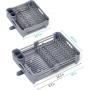 Dish Drying Rack for Kitchen Counter, Extendable Dish Rack with Drainboard, Expandable Dish Drainer, Collapsible Dish Strainer with Cutlery Holder, Foldable Home Countertop Plate Storage Rack, Gray