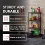 USA 4-Shelf Heavy Duty Plastic Storage Shelves, 160lb Capacity, 48