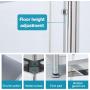 susunnus Stainless Steel Shelves 3 Tier Storage Shelves for Kitchen Garage Shelves Heavy Duty Shelving Metal Shelving Units and Storage Kitchen Industrial Storage Rack(with Guardrails)