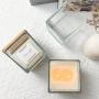 Creahaus 9pack, Square Candle Jars with Bamboo Lids, Thickened Glass Candle Containers with Warning Labels, Empty Candle Vessels for Candle Making DIY Craft