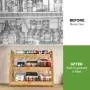 HOMESTEAD Bamboo Pantry Can Organizer, 3-Tier Canned Food Organizer Rack for Storage, Kitchen Cabinet, Can Holders for Pantry Up to 36 Cans
