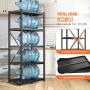 REIBII 5-Tier Adjustable Storage Shelves with Wheels, metal Shelving for Storage 1160LBS Wire Shelving Units Utility Shelf for Kitchen, Pantry, Bathroom, Office Organization, 15.6
