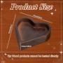 4 Pcs Valentine\'s Day Wooden Candle Bowl Heart Tray Dough Charcuterie Board Rustic Love Heart Sushi Plate Hand Carved Wood Bowl Paulownia Board for DIY Candles Decoration Dining Home