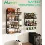 Over The Door Pantry Organizer, Pantry Storage and Organization, 6-Tier Adjustable Hanging Baskets, Metal Wall Mount Spice Rack Seasoning Shelves for Home & Kitchen, Laundry Bathroom - Black