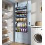 Over The Door Pantry Organizer, Pantry Storage and Organization, 6-Tier Adjustable Hanging Baskets, Metal Wall Mount Spice Rack Seasoning Shelves for Home & Kitchen, Laundry Bathroom - Black Over The Door Pantry Organizer, Pantry Storage and Organization, 6-Tier Adjustable Hanging Baskets, Metal Wall Mount Spice Rack Seasoning Shelves for Home & Kitchen, Laundry Bathroom - Black