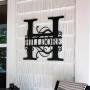 Reusable Metal Custom Name Sign Wall Art Deco - Graphic Alphabet Personalized Surname Plaque with Self-Adhesive Matte Finish, Ideal for Housewarming, Wedding Gifts & Christmas Decor