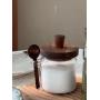 [Glass Storage Jars] 3pcs Glass Storage Jars With Spoons - Coffee, Candy, Biscuit, Tea, Snack, Seasoning, Salt, Pepper Jars
