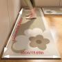 1pc Nordic Style Kitchen Mat - Modern Floral Design, Rubber Backed, Easy-to-Clean Rectangular Mat for Home Decor