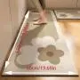 1pc Nordic Style Kitchen Mat - Modern Floral Design, Rubber Backed, Easy-to-Clean Rectangular Mat for Home Decor