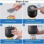 [Automatic Vacuum Sealer] 10pcs Rechargeable Mason Jar Vacuum Sealer Kit, One-key Start Automatic Sealer, Flat Lid, Suitable for Wide Mouth And Conventional Mouth Cans, Good Sealing