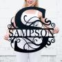 Reusable Metal Custom Name Sign Wall Art Deco - Graphic Alphabet Personalized Surname Plaque with Self-Adhesive Matte Finish, Ideal for Housewarming, Wedding Gifts & Christmas Decor