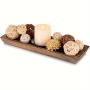 [Rustic Farmhouse] Rustic Farmhouse Wooden Tray - 15.6" Rectangle - Decorative Tray for Dining, Coffee, Kitchen, and Fireplace