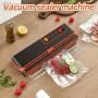 AGASHE Automatic Vacuum Sealer Machine - Home Kitchen Food Preservation, 12.6" Wide Bags, Dry & Wet Modes, with Roll Chute and Cutting Knife