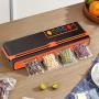 AGASHE Automatic Vacuum Sealer Machine - Home Kitchen Food Preservation, 12.6" Wide Bags, Dry & Wet Modes, with Roll Chute and Cutting Knife