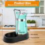 [Turquoise Salt Shakers] Turquoise 4oz Teal Salt And Pepper Shakers Set with Holder, Refillable Design, Farmhouse Gadgets Table Housewarming Gift Christmas Decor And Accessories Kitchen Decor