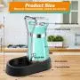 [Turquoise Salt Shakers] Turquoise 4oz Teal Salt And Pepper Shakers Set with Holder, Refillable Design, Farmhouse Gadgets Table Housewarming Gift Christmas Decor And Accessories Kitchen Decor