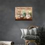 Wooden Framed Canvas Print Rustic Farmhouse Kitchen Wall Art - Animal Design for Living Room & Dining Decor - Perfect for Room Decor