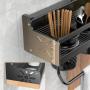Multipurpose Kitchen Organizer: Contemporary Wall-Mounted Spice Rack and Utensil Holder with Hooks - Save Space with Style