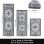 3 Piece Non Slip Kitchen Floor Mat Set, Easy to Clean Bohemian Kitchen Rug Set with Runner for Kitchen Hallway Laundry Room Door Office Sink