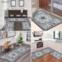 3 Piece Non Slip Kitchen Floor Mat Set, Easy to Clean Bohemian Kitchen Rug Set with Runner for Kitchen Hallway Laundry Room Door Office Sink