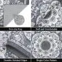 3 Piece Non Slip Kitchen Floor Mat Set, Easy to Clean Bohemian Kitchen Rug Set with Runner for Kitchen Hallway Laundry Room Door Office Sink