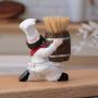 Chic European Chef-Themed Wine & Paper Towel Holder with Message Board - Perfect for Kitchen, Cafe, or Bar Decor