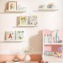 [Floating Shelves Decor] 4pcs Floating Shelves - Wall Mounted Decorative Shelves - Plastic Picture Ledge Display in 4 Colors for Living Room, Bedroom, Bathroom, Kitchen, Home Office, Laundry Room, Christmas, Halloween