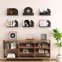 [Floating Shelves Decor] 4pcs Floating Shelves - Wall Mounted Decorative Shelves - Plastic Picture Ledge Display in 4 Colors for Living Room, Bedroom, Bathroom, Kitchen, Home Office, Laundry Room, Christmas, Halloween