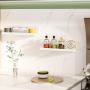[Floating Shelves Decor] 4pcs Floating Shelves - Wall Mounted Decorative Shelves - Plastic Picture Ledge Display in 4 Colors for Living Room, Bedroom, Bathroom, Kitchen, Home Office, Laundry Room, Christmas, Halloween