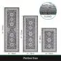 Boho Kitchen Mat Sets 3pcs with Runner Non Slip Kitchen Rugs and Mats Washable Kitchen Mats for Floor Thick Kitchen Floor Mat Mat Runner Rugs for Hallway Laundry Holiday Decor