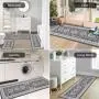 Boho Kitchen Mat Sets 3pcs with Runner Non Slip Kitchen Rugs and Mats Washable Kitchen Mats for Floor Thick Kitchen Floor Mat Mat Runner Rugs for Hallway Laundry Holiday Decor