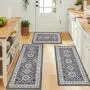 Boho Kitchen Mat Sets 3pcs with Runner Non Slip Kitchen Rugs and Mats Washable Kitchen Mats for Floor Thick Kitchen Floor Mat Mat Runner Rugs for Hallway Laundry Holiday Decor