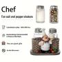 Super Cool Salt and Pepper Bottle with Chef Statue Holder & Resin Spice Jar Holder - Food-Safe Resin Kitchen Decor, Rugby, Hot Dogs & Superhero-Themed, Perfect for Restaurants & Home Fashion