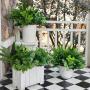 18pcs UV Protected Artificial Boxwood Stems - Evergreen Faux Greenery for Indoor/Outdoor Hanging, Garden, Porch, Window Box, and Home Wedding Decor - Perfect Get Well Gift