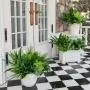 18pcs UV Protected Artificial Boxwood Stems - Evergreen Faux Greenery for Indoor/Outdoor Hanging, Garden, Porch, Window Box, and Home Wedding Decor - Perfect Get Well Gift