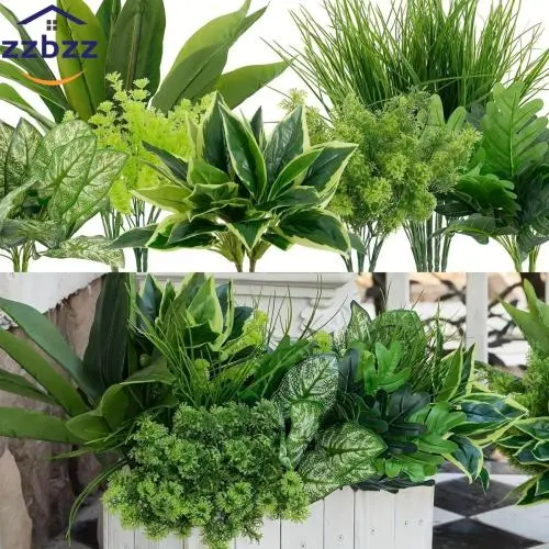 18pcs UV Protected Artificial Boxwood Stems - Evergreen Faux Greenery for Indoor/Outdoor Hanging, Garden, Porch, Window Box, and Home Wedding Decor - Perfect Get Well Gift
