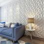 [Black/White Accent Wall Stickers] 50/100pcs PVC Accent Textured Wall Panels 30x30cm 3D Wall Panels in Diamond Design Black/White Self-Adhesive Tile 3D Wall Sticker for Living Room Gaming Room TV Background
