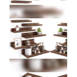 6pcs Floating Shelves, 6 Different Size, Wall Mounted Shelves For Home Decor, Meet Your Different Storage Needs And Help You Save Space, Shelves For Living Room, Bedroom, Bathroom, Kitchen (Brown), Valentine'S Day Decor
