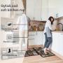 [Soft Kitchen Mat] 2/3 set Soft Flannel Kitchen Mat, Classic Geometric Stone Floor Rug | Vintage Country Style Rug, Farmhouse Kitchen Rug, Comfortable and Easy to Clean, Suitable for Bedroom Living Room Dining Room Kitchen Bathroom Entrance Laundry Room